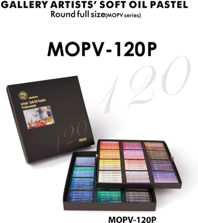 2022 MUNGYO GALLERY ARTISTS SOFT OIL PASTEL MOPV-120P 120 Color - Image 2